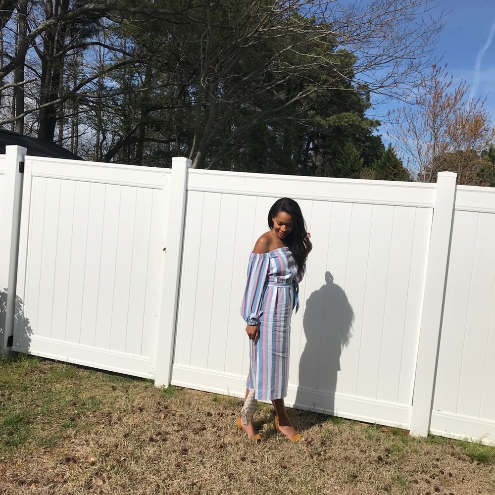 Striped OTS dress